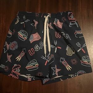 Chubbie’s USA Print Swim Shorts Size M, 5.5 Inseam